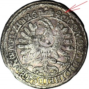 RRR-, Slezsko, Sylvius Frederick, 15 krajcars 1690, Olesnica, EXTRÉMNĚ RARITNÍ VÝROČÍ, UNIKÁT?