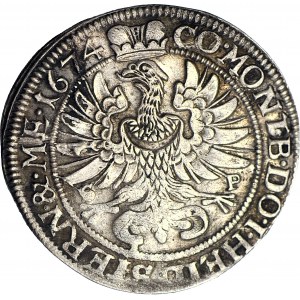 Slezsko, Olesnica, Sylvius Frederick, 6 krajcarů 1674 SP, Olesnica, raženo