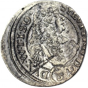 Slezsko, Sylvius Frederick, 3 krajcary 1675, Olesnica