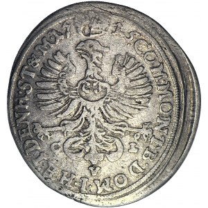 RR-, Silesia, Ks. Oleśnickie, Charles Frederick, 6 krajcars 1715 CVL, border/no border, very rare