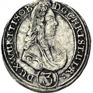 R-, Krystian Ulryk, 3 krajcary 1701, Oleśnica