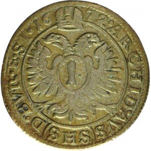 R-, Śląsk, Leopold I, 1 krajcar 1672 SHS, Wrocław