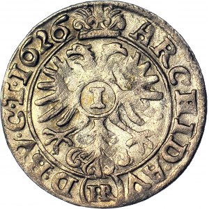 Silesia, Ferdinand II, 1 krajcar 1626 HR, Wroclaw, bust with orifice