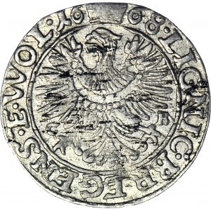 RR-, Slezsko, Chrystian z Valašska, 3 krajcary 1668, Brzeg, menší disk