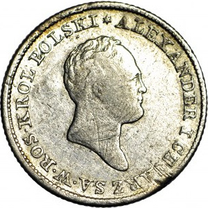 Królestwo Polskie, Aleksander I, 1 złoty 1822 IB, rzadki