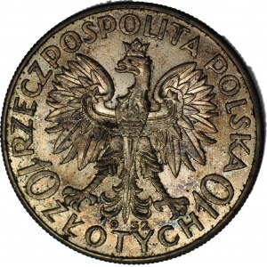 10 zlatých 1932, Hlava, Londýn, raženo