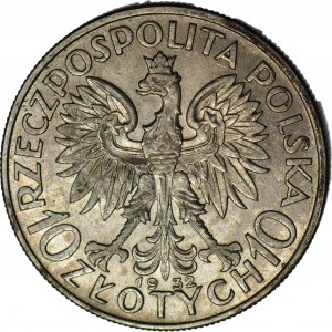 10 zlatých 1932, Hlava, Londýn, raženo