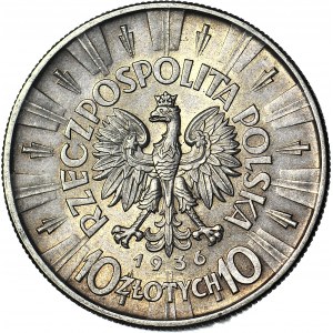10 zloty 1936, Piłsudski, belle