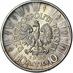 10 złotych 1936, Piłsudski, piękny