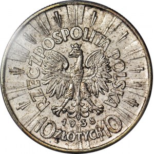 10 zlotých 1938, Piłsudski, vzácný, mincovna