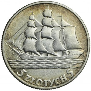 5 Gold 1936 Segelschiff