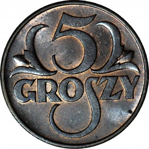 5 pennies 1937, minted