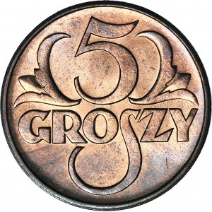 5 pennies 1939, minted