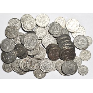 Zestaw 80 szt. monet 1 zł 1929 oraz 50, 20 i 10 gr 1923