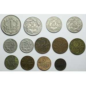 Zestaw 13 monet 1923-1939