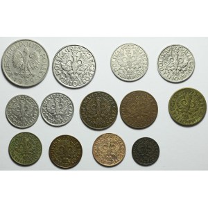 Zestaw 13 monet 1923-1939