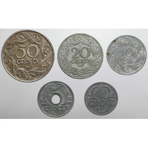 Generalna Gubernia, Zestaw pięciu monet