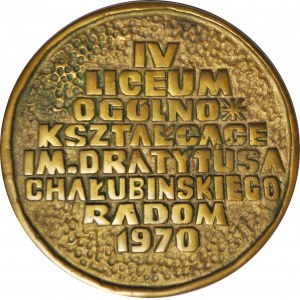 1970 medal, large 120 mm, T. Chalubinsky