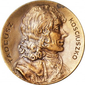 ANNIVERSAR-Medaille - Zweihundertster Jahrestag der Geburt von Tadeusz Kościuszko Medaille, geprägt in den USA. QUOTE!