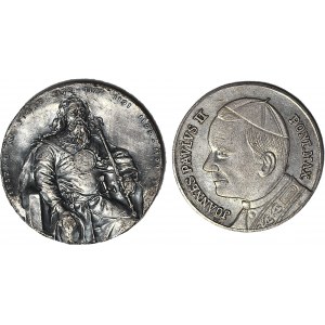 2 medale - Jan Paweł II i MIeszko III