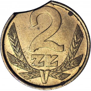 R-, 2 złote 1980, DESTRUKT, błąd wykrojnika