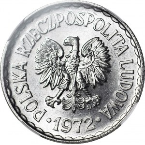 RR-, 1 zl. 1972, SKROLT 80 stupňů, velmi vzácný