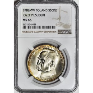 50000 złotych 1988, Józef Piłsudski, mennicze