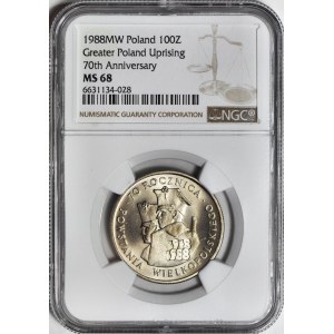 100 zlotých 1988, Velkopolské povstání, raženo