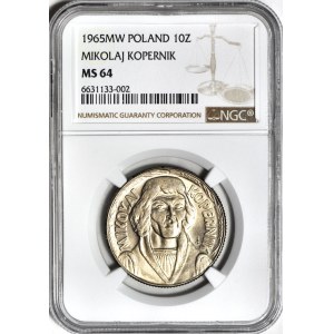 10 złotych 1965, Mikołaj Kopernik, duży, niski nakład, mennicze