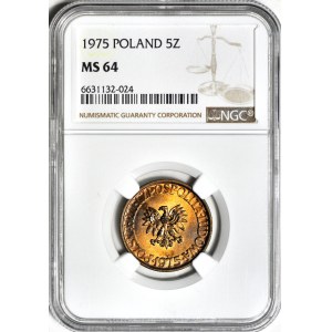 5 gold 1975, mint
