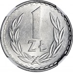 RR-, 1 Zloty 1982 schmales Datum, sehr selten