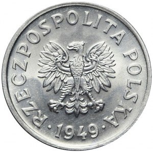 20 groszy 1949, aluminium, mennicze