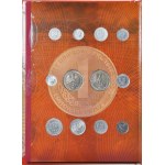 Klaser zawierający 43 szt. monet z okresu PRL z lat 1949-1966