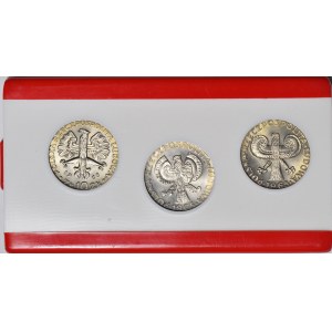 Sada 3 ks, 10 zlotých 1965 7. výročí Varšavy, ve vývozním balení