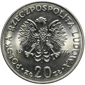 20 gold 1974, Marceli Nowotko, copper-nickel, mint