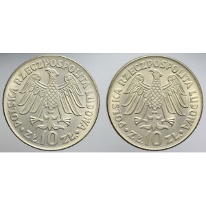 Zestaw dwóch monet 10 złotych 1964, Kazimierz Wielki, piękne