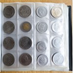 Klaser z ponad 100 monetami PRL + kilka monet zagranicznych