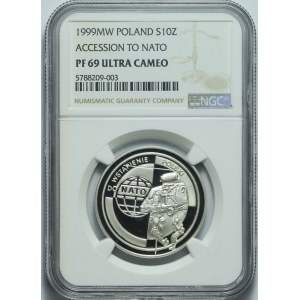 10 złotych 1999 Wstąpienie Polski do NATO