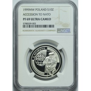 10 Zloty 1999 Beitritt Polens zur NATO