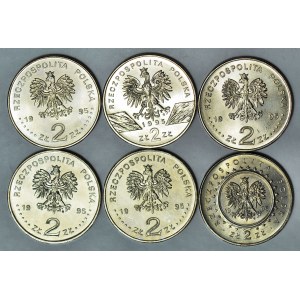 2 złote 1995, kpl. monet NM, rzadkie, mennicze