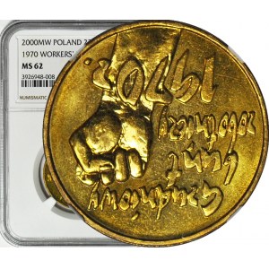R-, 2 złote 2000 Bunt Grudniowy, DESTRUKT, ODWROTKA 180 stopni