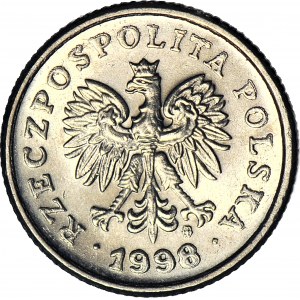 RR-, 20 haléřů 1998, DESTRUKT - široké datum