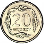 RR-, 20 haléřů 1998, DESTRUKT - široké datum