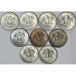 Stany Zjednoczone Ameryki (USA), zestaw 9 szt. monet 50 centów 1967-1983