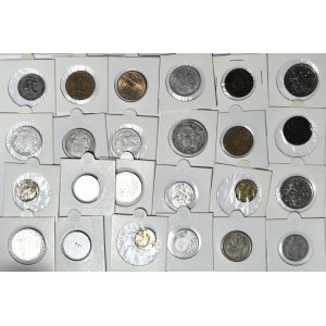 Francja, zestaw 20 szt. monet 1943-1975