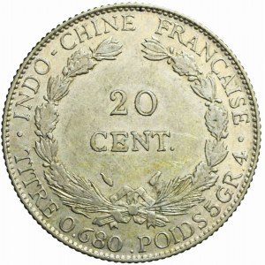 Francja, Indochiny Francuskie, 20 centów 1937