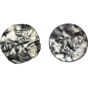 Otto i Adelajda 983-1002, denar z kapliczką, dwa egzemplarze