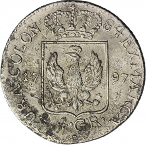 Niemcy, Prusy, Fryderyk Wilhelm II, 4 grosze 1797, fałszerstwo z epoki