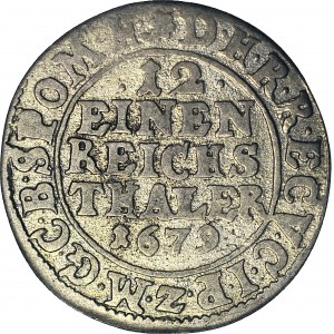Deutschland, Brandenburg-Preußen, Friedrich Wilhelm, 1/12 Taler 1679