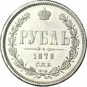 Russland, Alexander II, Rubel 1878 СПБ НФ, St. Petersburg, geb. schön